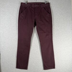 Bonobos tailored fit pants mens 32x30 maroon red cotton dress